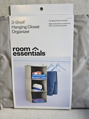 NWT- 3 Shelf Hanging Closet Organizer